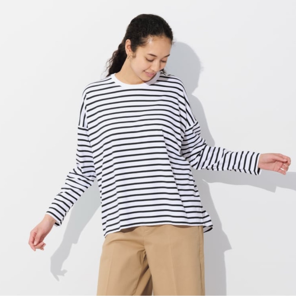 Uniqlo Striped Relaxed Fit Longsleeve Shirt